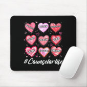 School Counseling Counselor Life Hearts School Val Mousepad (Mit Mouse)