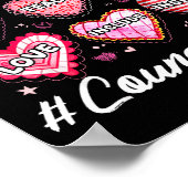 School Counseling Counselor Life Hearts School Val Poster (Ecke)