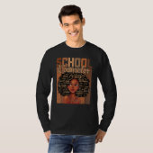 School Counselor Afro African American Black Histo T-Shirt (Vorne ganz)