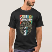 School Counselor Black History Month Afro Melanin  T-Shirt (Vorderseite)