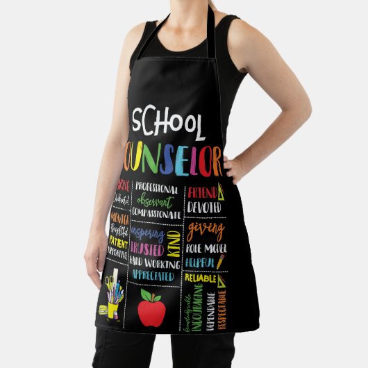 School Counselor Caring Dedicated Friend Devoted Schürze (InSitu)