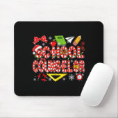School Counselor Christmas Candy Canes Lover Funny Mousepad (Mit Mouse)