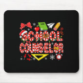 School Counselor Christmas Candy Canes Lover Funny Mousepad (Vorne)