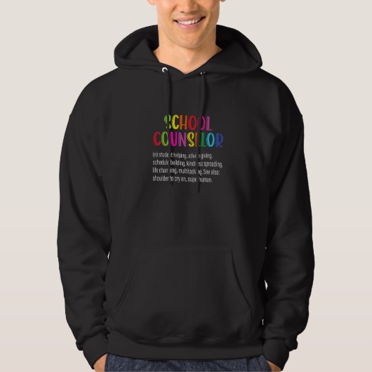 School Counselor Definition Funny Appreciation Cou Hoodie (Vorderseite)