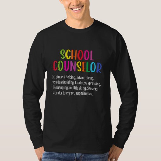 School Counselor Definition Funny Appreciation Cou T-Shirt (Vorderseite)