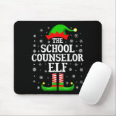 School Counselor Elf Funny Christmas Family Matchi Mousepad (Mit Mouse)
