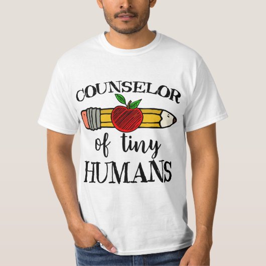 School Counselor of Tiny Humans Back To School Gui T-Shirt (Vorderseite)