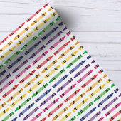 School Crayons Fun Kids Lehrerin Muster Geschenkpapier