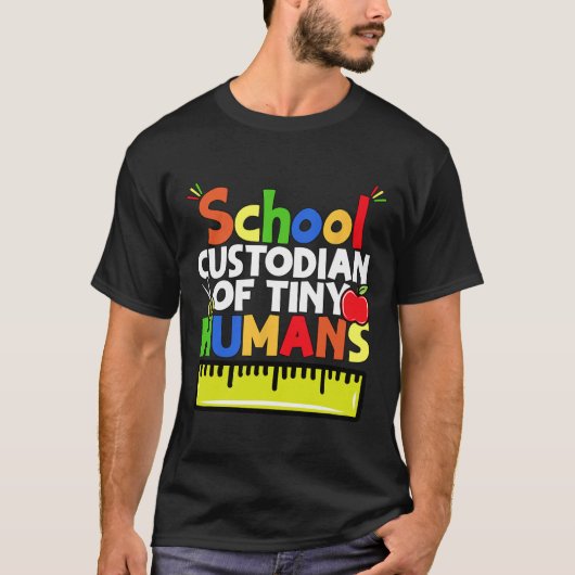 School Custodian Of Tiny Humans - Back To School - T-Shirt (Vorderseite)