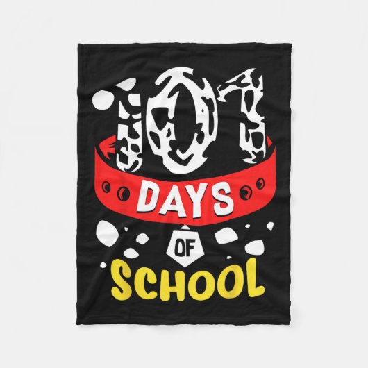 School Days T Dalmatiner Hund 100. Redewendungen T Fleecedecke (Vorderseite)