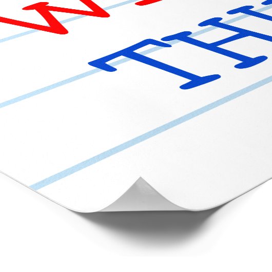 School Doodles Lehrer Apple Poster (Ecke)