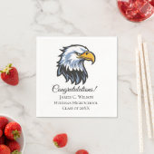 School Eagle Personalized Graduation Napkins Serviette (Beispiel)
