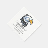 School Eagle Personalized Graduation Napkins Serviette (Ecke)