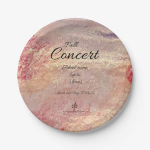 School Fall Concert I Personalisiert Pappteller