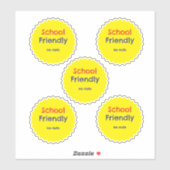 School Friendly No Nuts Allergen Aufkleber (Blatt)