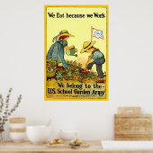 School Garden Army - Print Poster (Küche)