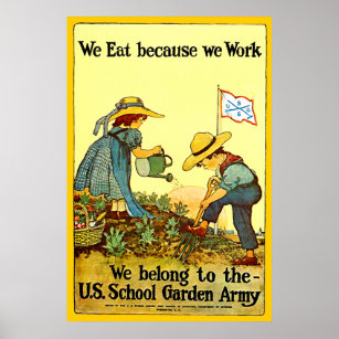 School Garden Army - Print Poster