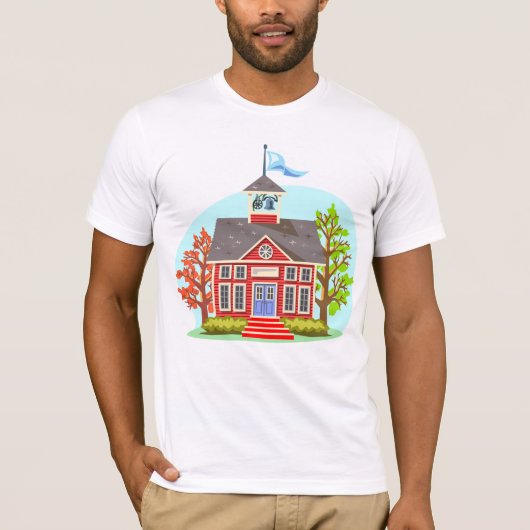 School Gebäude Mens T - Shirt (Vorderseite)