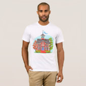 School Gebäude Mens T - Shirt (Vorne ganz)