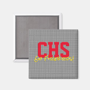 School INITIALS Sportteam NAME Fan Fun Magnet