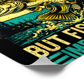 School Is Imrtant But Fishing Funny Christmas Fish Poster (Ecke)