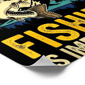 School Is Imrtant But Fishing Is Imrtanter Fish B  Poster (Ecke)