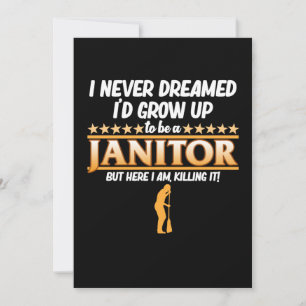 School Janitor Custodian Caretaker Bewertung Dankeskarte