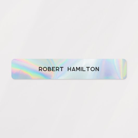 School Kids Waterproof Holographic Bold Name Etiketten (Design 1)