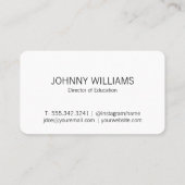 School Knowledge Logo | Education Learning Visitenkarte (Rückseite)