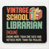 School Librarian Pronunciation Funny Mousepad (Vorne)