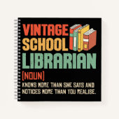 School Librarian Pronunciation Funny Notizblock (Vorderseite)