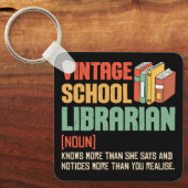 School Librarian Pronunciation Funny Schlüsselanhänger (Vorderseite)