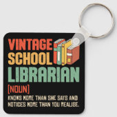 School Librarian Pronunciation Funny Schlüsselanhänger (Rückseite)