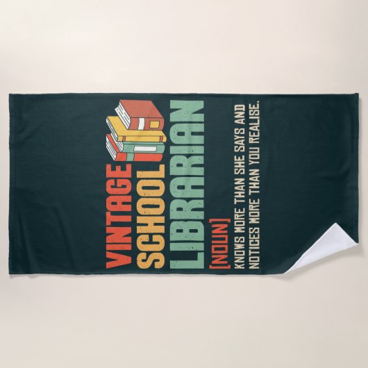 School Librarian Pronunciation Funny Strandtuch (Vorderseite)