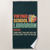 School Librarian Pronunciation Funny Strandtuch (Vorderseite)