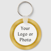 School LOGO, FOTO, TEXT Class Wiedersehen Geschenk Schlüsselanhänger (Rückseite)