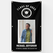 School logo or mascot Maroon Photo Graduation Banner (Vertikal)