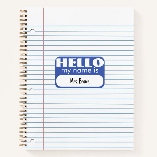 School loose leaf paper notizblock (Vorderseite)