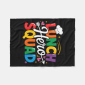 School Lunch Hero Squad Cafeteria Workers Crew Lad Fleecedecke (Vorderseite (Horizontal))