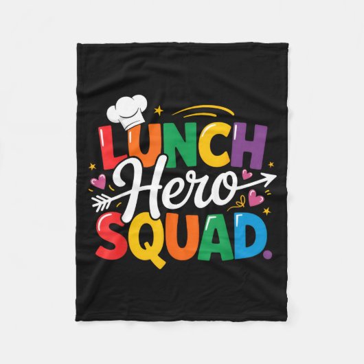 School Lunch Hero Squad Cafeteria Workers Crew Lad Fleecedecke (Vorderseite)