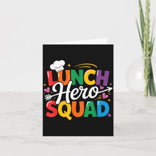School Lunch Hero Squad Cafeteria Workers Crew Lad Karte (Vorderseite)