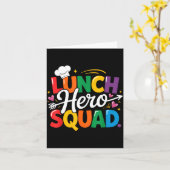 School Lunch Hero Squad Cafeteria Workers Crew Lad Karte (Gelbe Blume)
