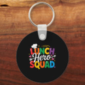 School Lunch Hero Squad Cafeteria Workers Crew Lad Schlüsselanhänger (Vorderseite)