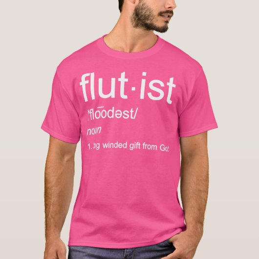 School Marching Band Funny Flute T-Shirt (Vorderseite)