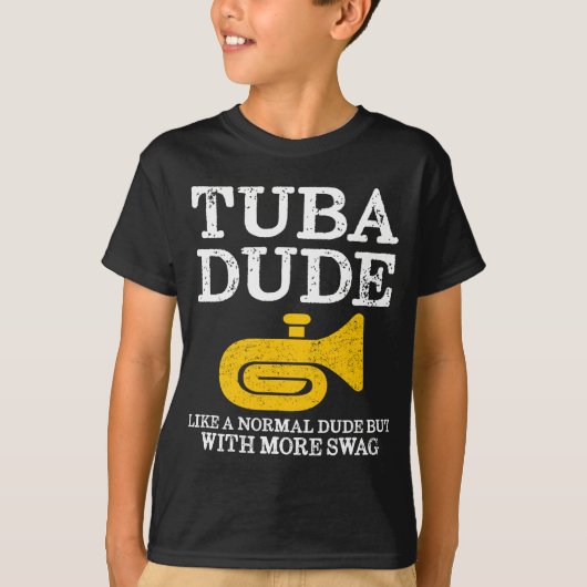 School Marching Band Funny Tuba T-Shirt (Vorderseite)