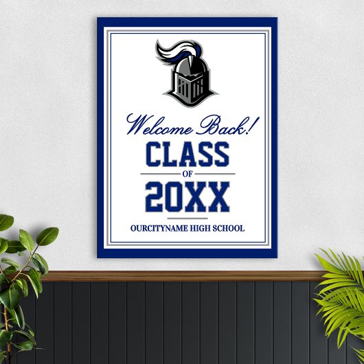 School Mascot Class Reunion Welcome Poster