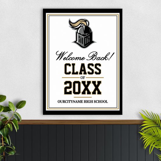 School Mascot Class Reunion Welcome Poster