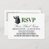 School Mascot Class Wiedersehen RSVP Karte (Vorne/Hinten)