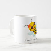 "School Mode: OFF - Chillin' Bee" Kaffeetasse (Vorderseite Links)