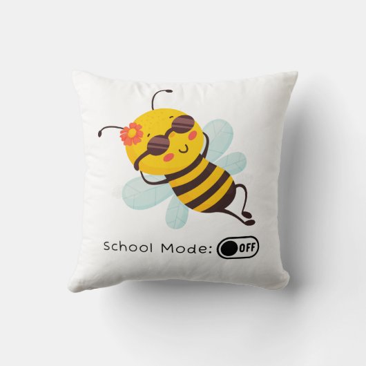 "School Mode: OFF - Chillin' Bee" Kissen (Rückseite)